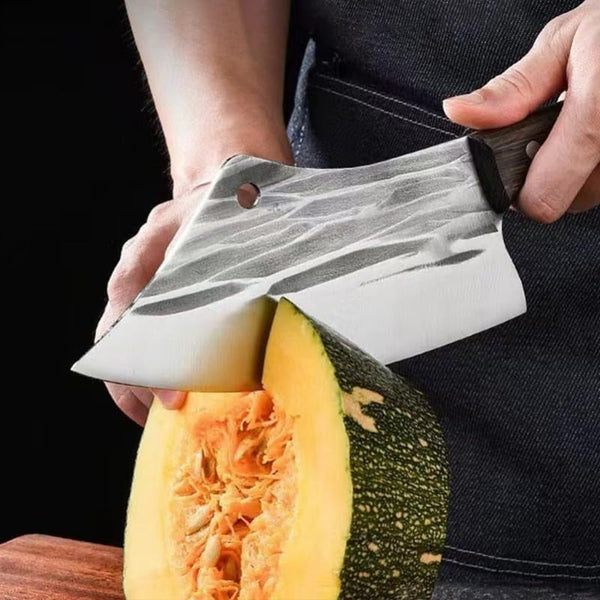 Meat Cleaver Knife, 8 Inch Heavy Knife Chopping Bone Vegetables Kitchen Knives Chef Slicing Meat Butcher Knife Barbecue Camping Utility Slaughter Cleaver, 54757