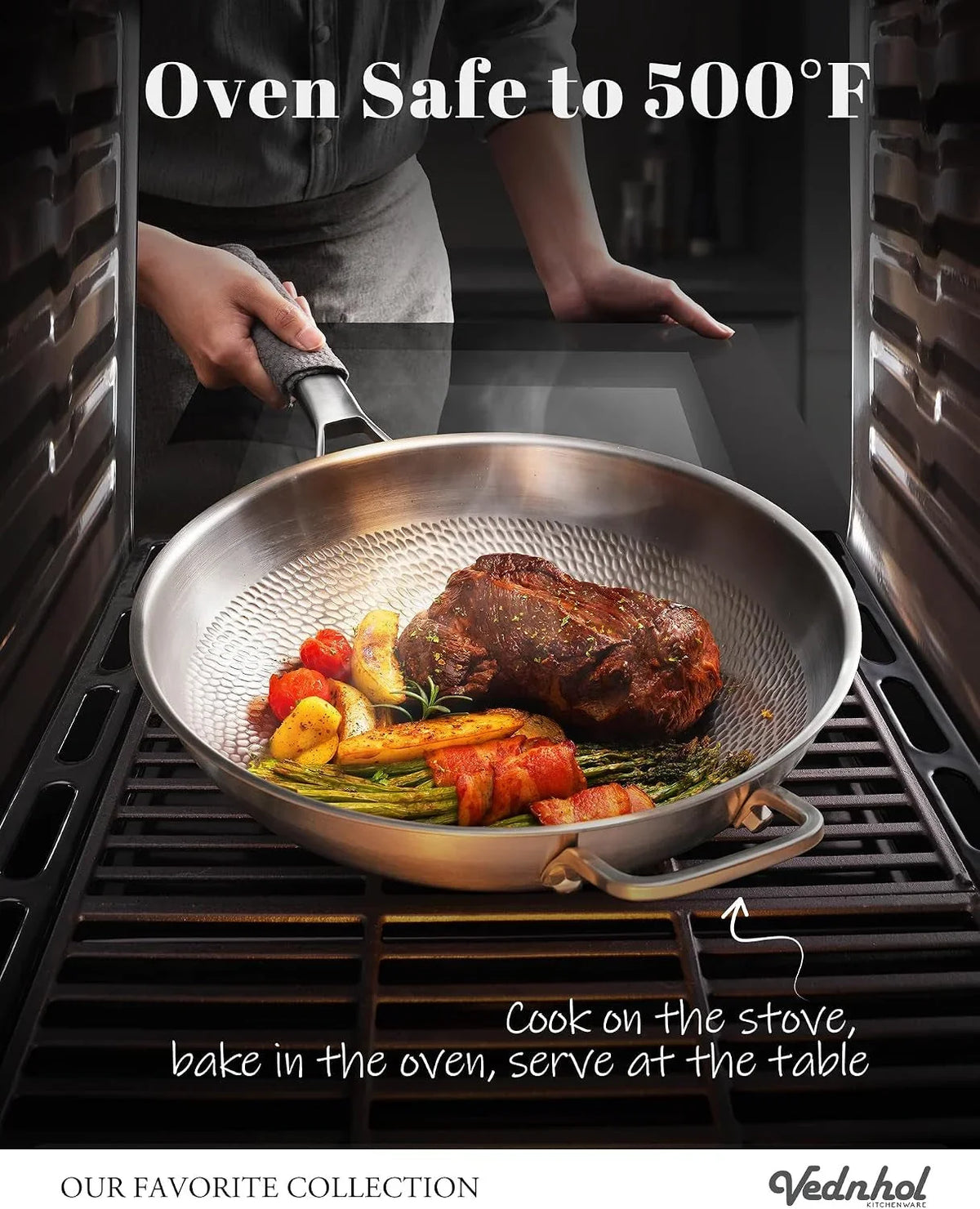 titanium-wok-pans-for-cooking-13in-pure-titanium-hammered-pro-pans-non-stick-skillet-for-cooking-non-toxic-pfas-pfoa-ptfe-free-cookware-dishwasher-oven-safe-kitchen-induction-compatible