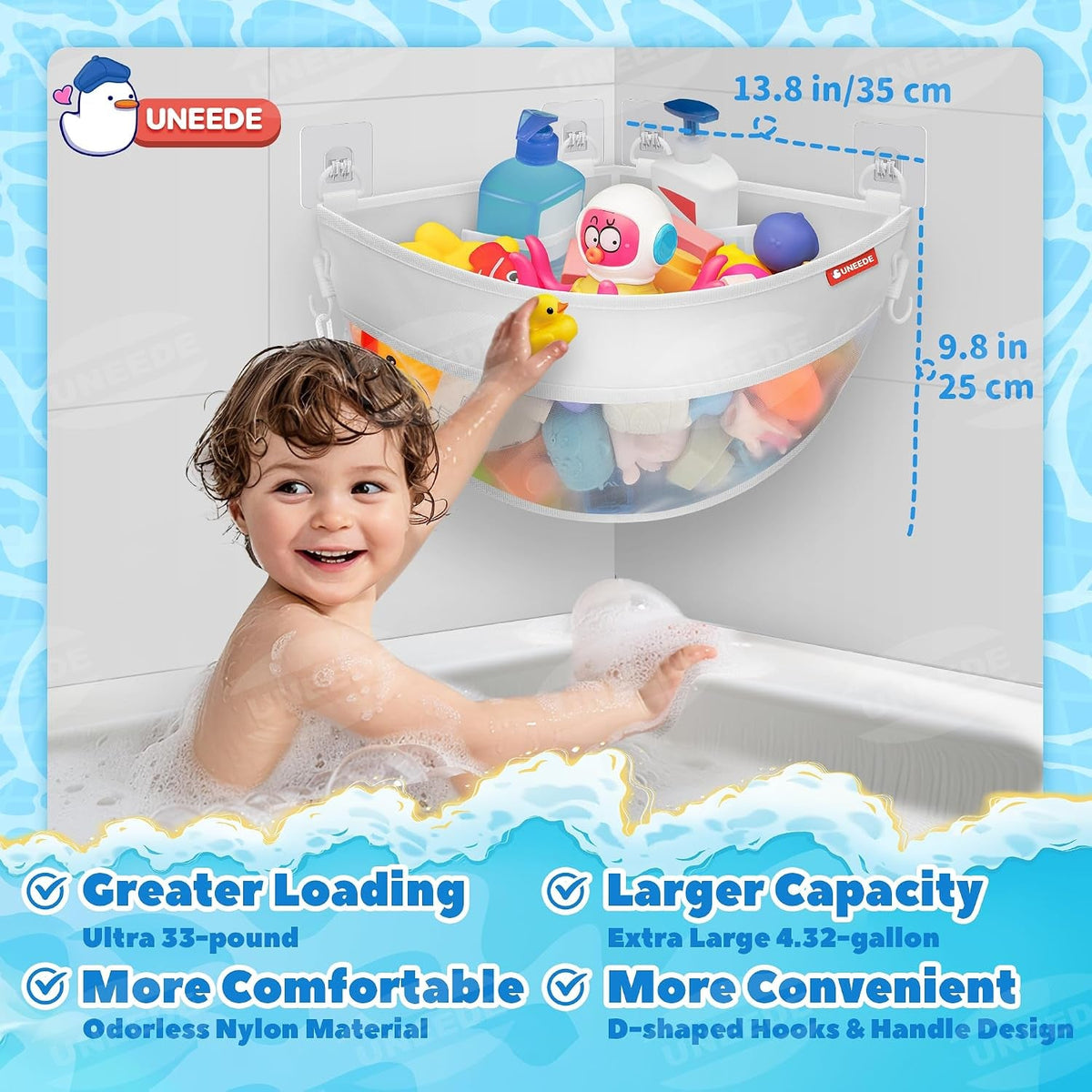 4-32-gallons-corner-mounted-bath-toy-storage-holder-mesh-shower-caddy-for-bathtub-organizer-quick-dry-holder
