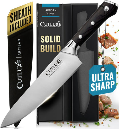 Chef Knife 8" – German High Carbon Steel Kitchen Knife, Full Tang1