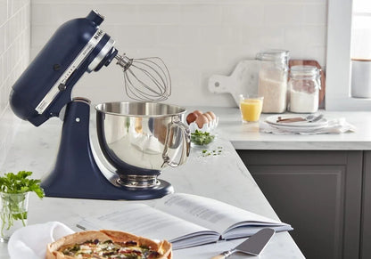 Kitchenaid Artisan, 5-Qt Tilt Head Stand Mixer, KSM150PS, Ink Blue | Includes Pouring Shield for Mess-Free Mixing, 10 Speed Settings, Easily Add Ingredients with the Tilt-Head Design5