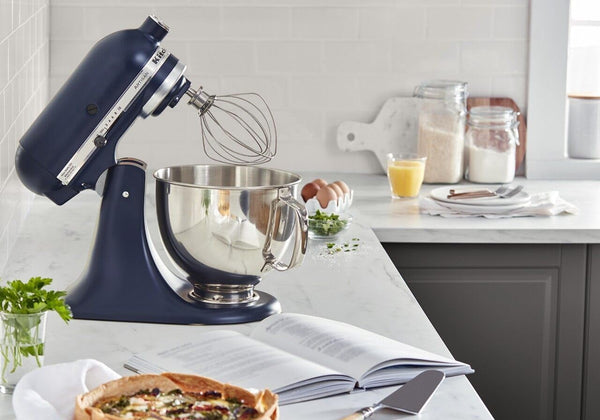 Kitchenaid Artisan, 5-Qt Tilt Head Stand Mixer, KSM150PS, Ink Blue | Includes Pouring Shield for Mess-Free Mixing, 10 Speed Settings, Easily Add Ingredients with the Tilt-Head Design5