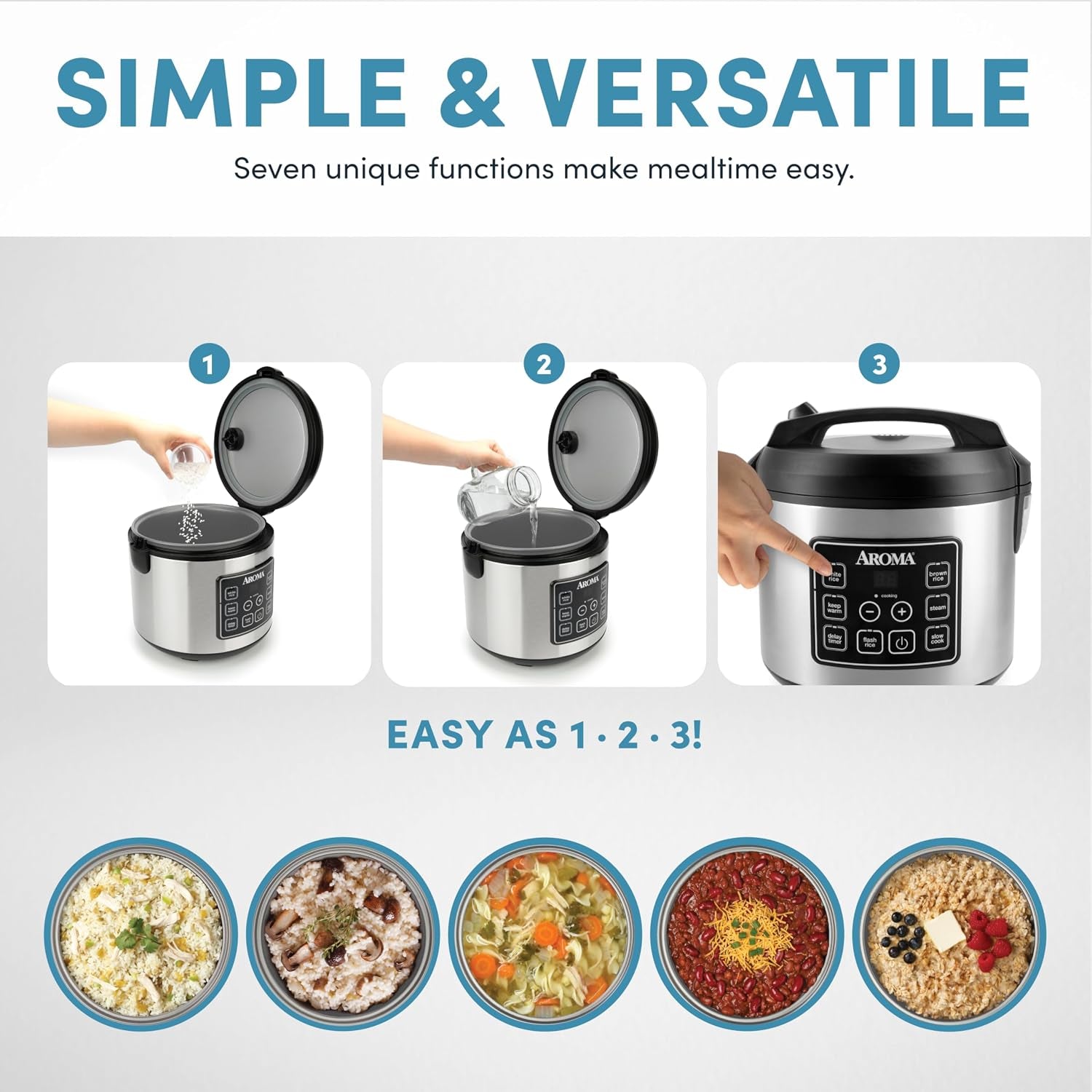 housewares-20-cup-cooked-10-cup-uncooked-digital-rice-cooker-slow-cooker-food-steamer-ss-exterior-arc-150sb-black