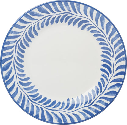 Solear Blue Stoneware 12-Piece Dinnerware Set for 43