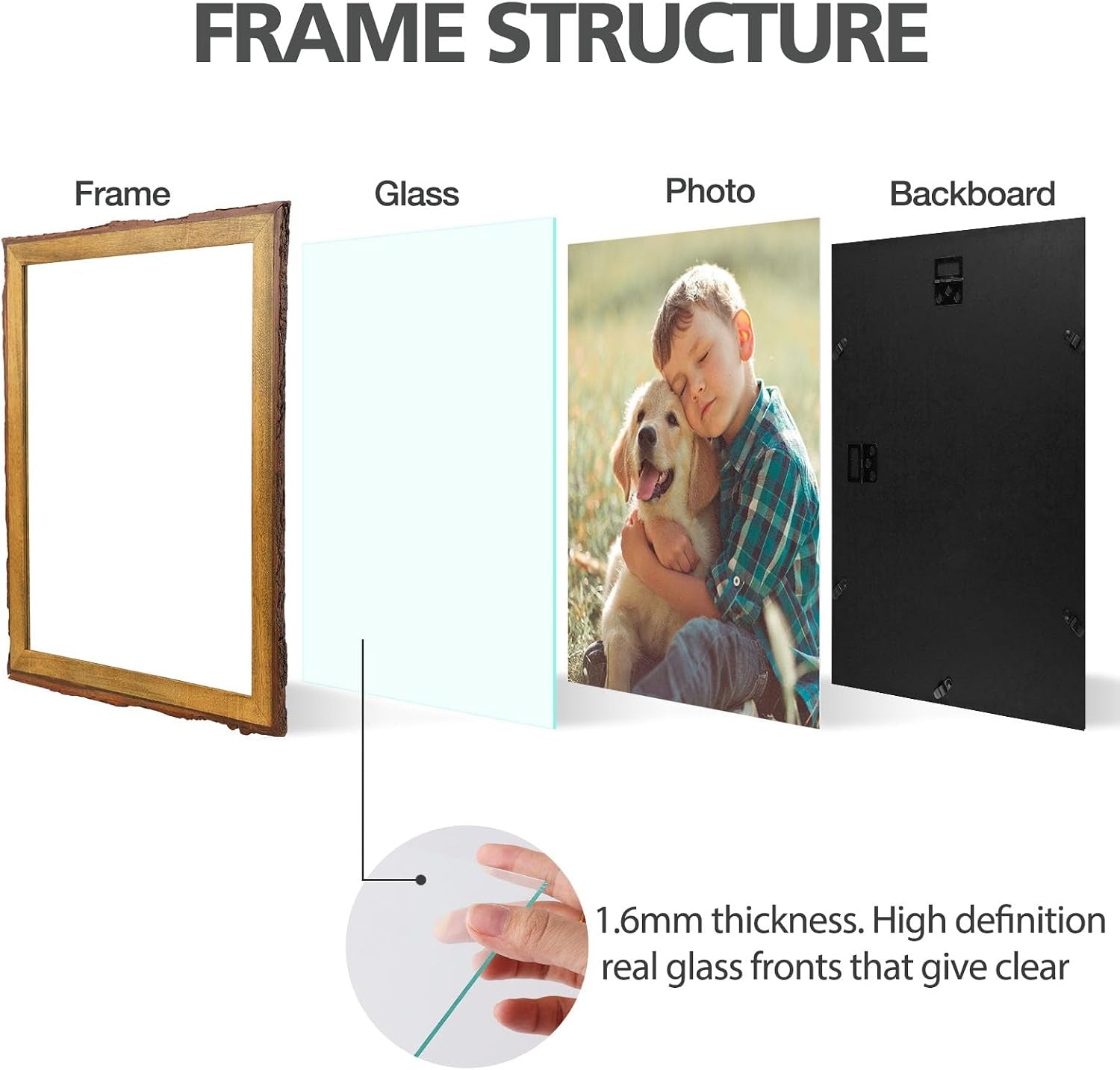 11x14-picture-frame-rustic-brown-wood-bark-edge-real-glass