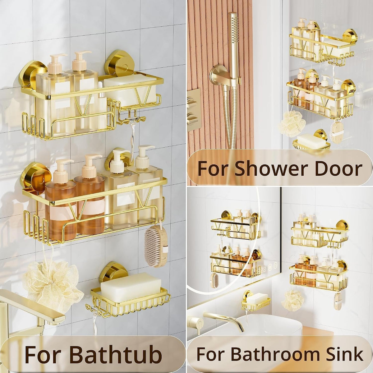suction-cup-shower-caddy-organizer-with-soap-holder-and-hooks-gold
