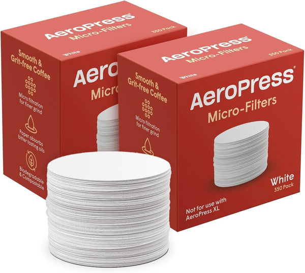 White Paper Micro-Filters, 2 Pack, 700 Count Count | Compostable Coffee Filters Made from White, Chlorine-Free Paper, Fits Standard Size  Manual Coffee Makers1