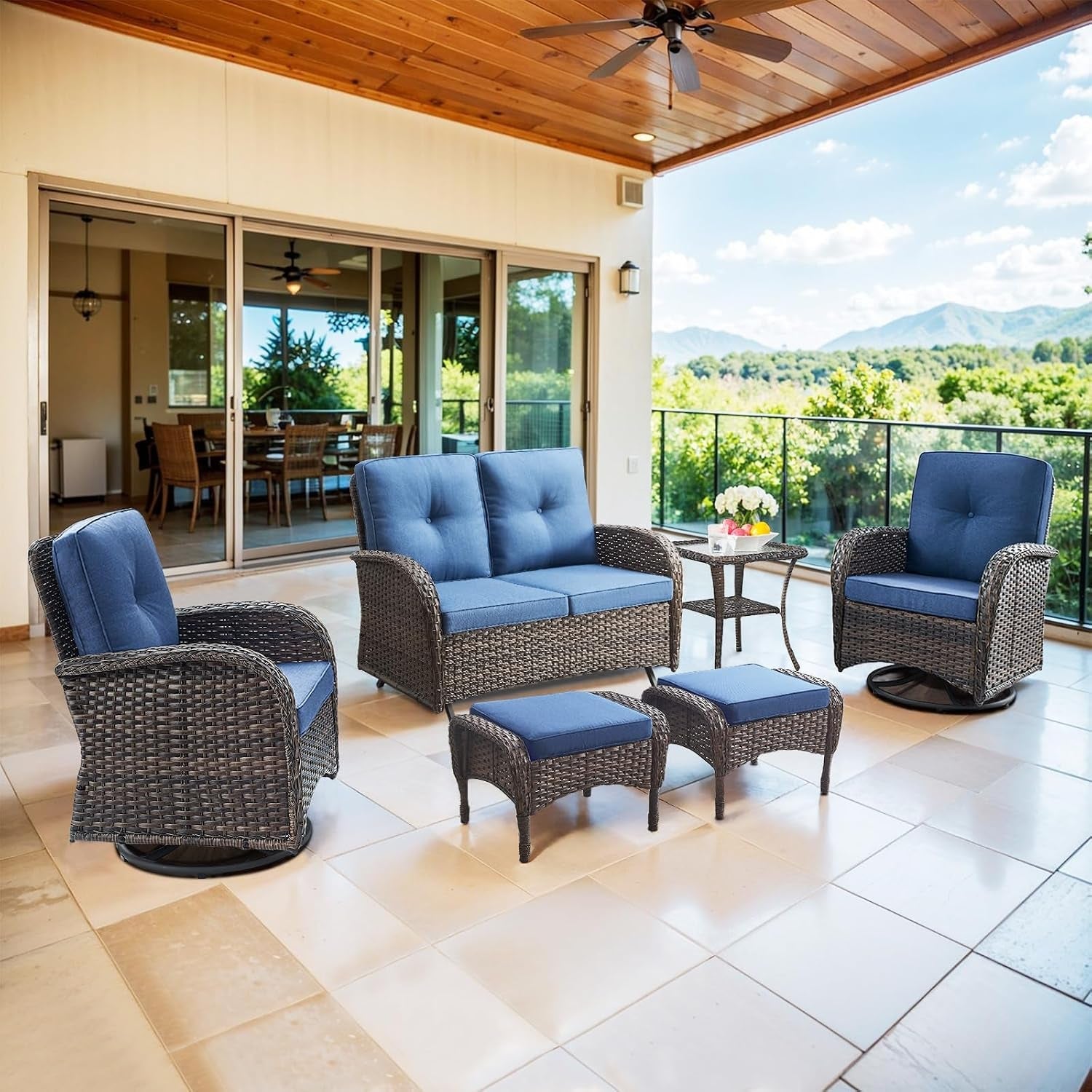 6-piece-patio-conversation-sets-wicker-patio-furniture-sets-with-outdoor-swivel-rocker-chairs-glider-loveseat-perfect-for-patio-deck-backyard-brown-wicker-blue-cushion