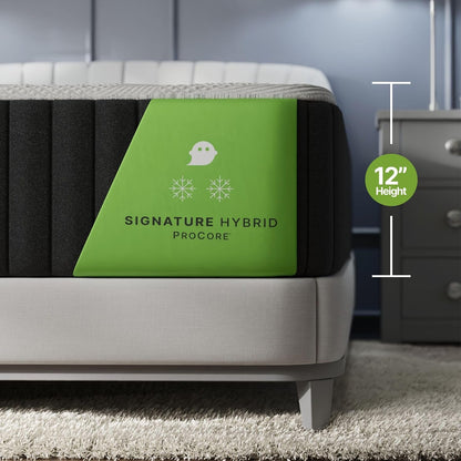 Adjustable Base + Signature Hybrid 12” Split King Mattress Bundle – Cooling Memory Foam & Innerspring Hybrid Bundle – Electric Adjustable Bed Frame Power Base with Zero Gravity, Massage4
