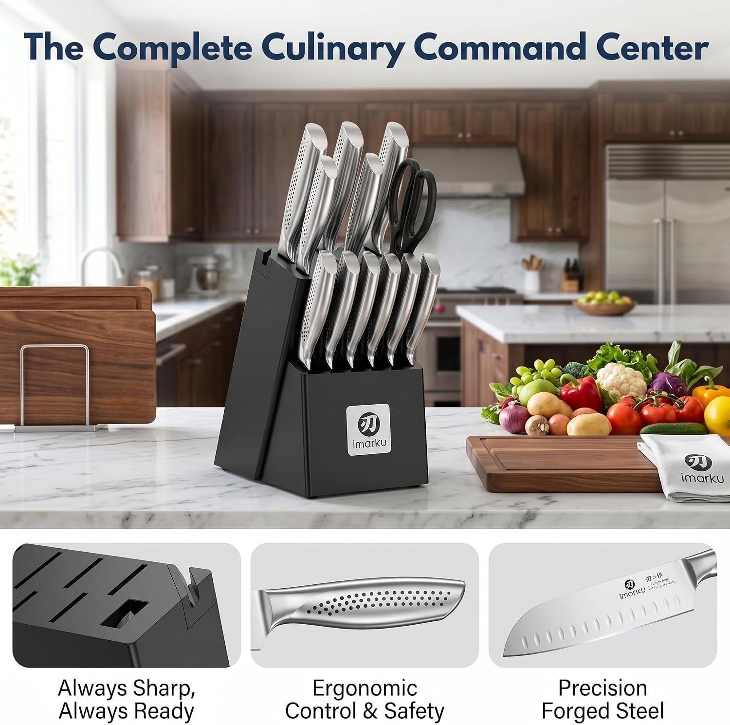 15pcs-kitchen-knife-set-with-block-high-carbon-stainless-steel-black-built-in-sharpener-dishwasher-safe-ergonomic-non-slip-handle-space-saving-knife-block-ideal-for-daily-cooking-gifts