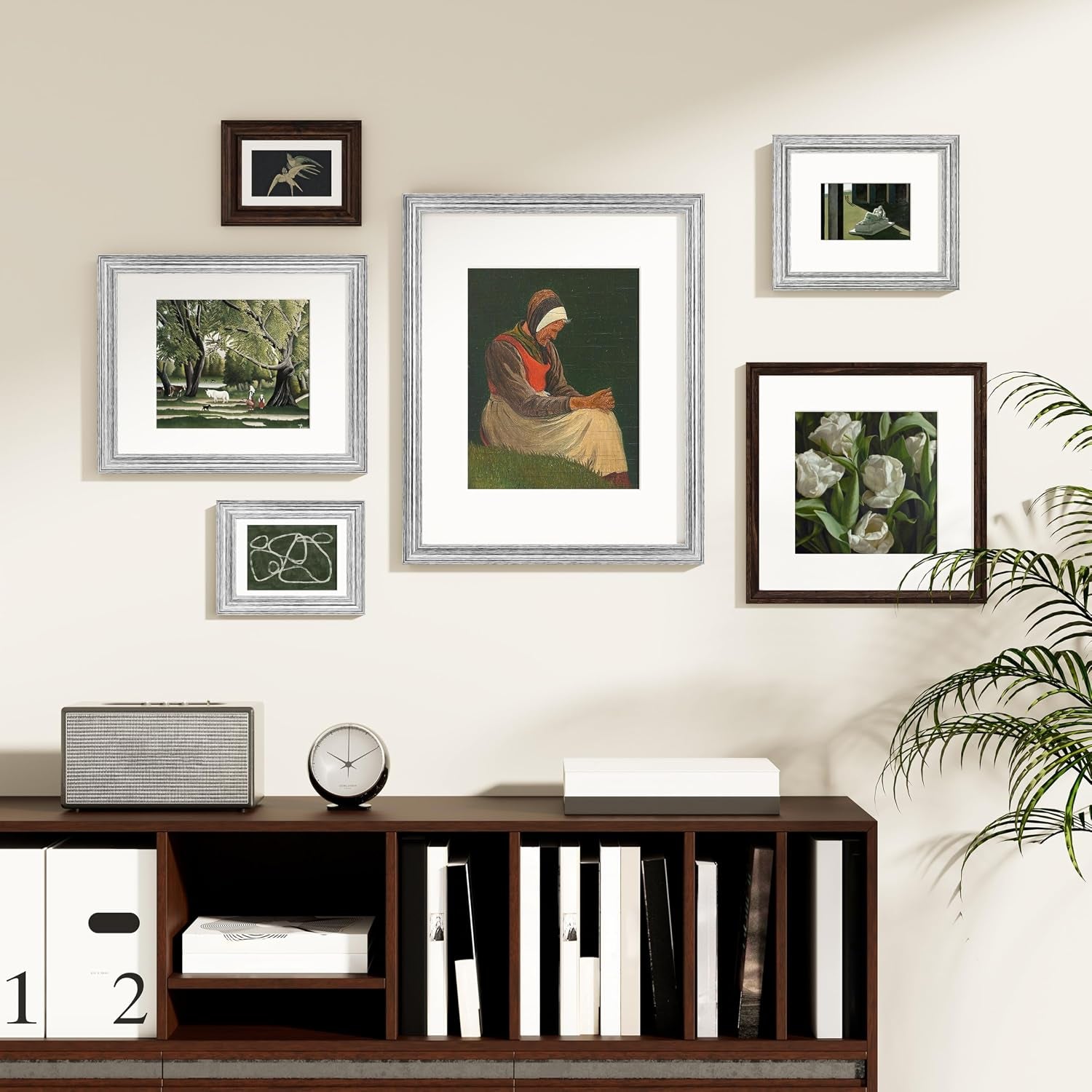 8x10-picture-frames-set-of-2-vintage-photo-frames-rustic-silver