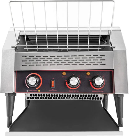 450 Slices/Hour Commercial Toaster, 110V 2600W Electric Conveyor Toaster Oven Stainless Steel Commercial Conveyor Belt Toasters for Restaurant, Bakery, Buffet Use3