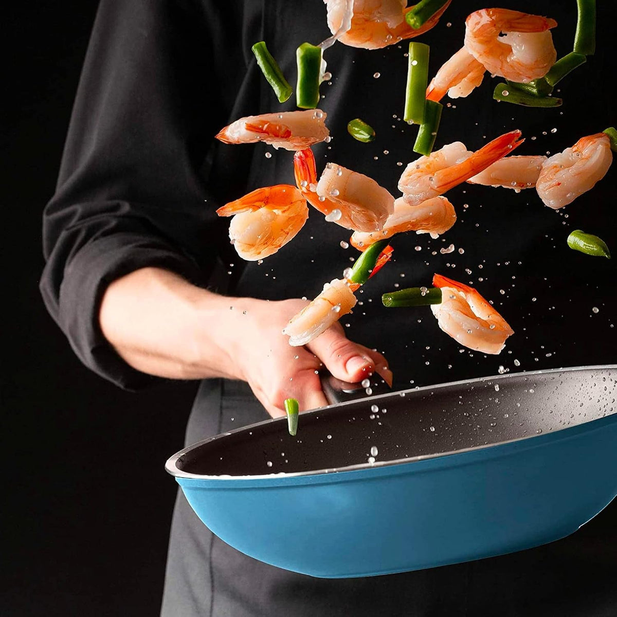 eela-12-non-stick-chefs-wok-with-glass-lid-stir-fry-pan-and-pofa-free-ceramic-coating-for-cooking-saute-vegetables-meat-fish-12-inch-deep-blue-handle-assemble-required