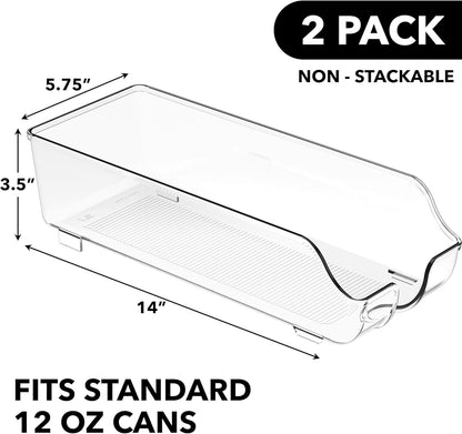 Soda Can Organizer Dispenser Refrigerator/Pantry, Set of 22