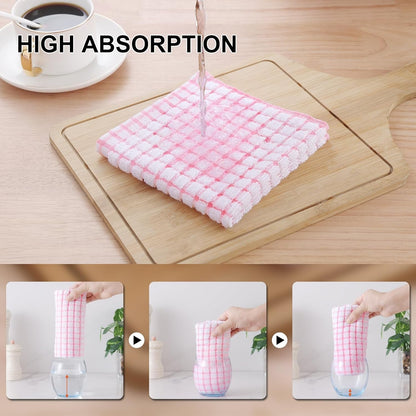Cotton 10 Pack Terry Kitchen Dish Cloths, Mixed Color | Super Soft and Absorbent Dish Rags, Quick Drying Dish Towels for Washing Dishes, 12 X 12 Inches4