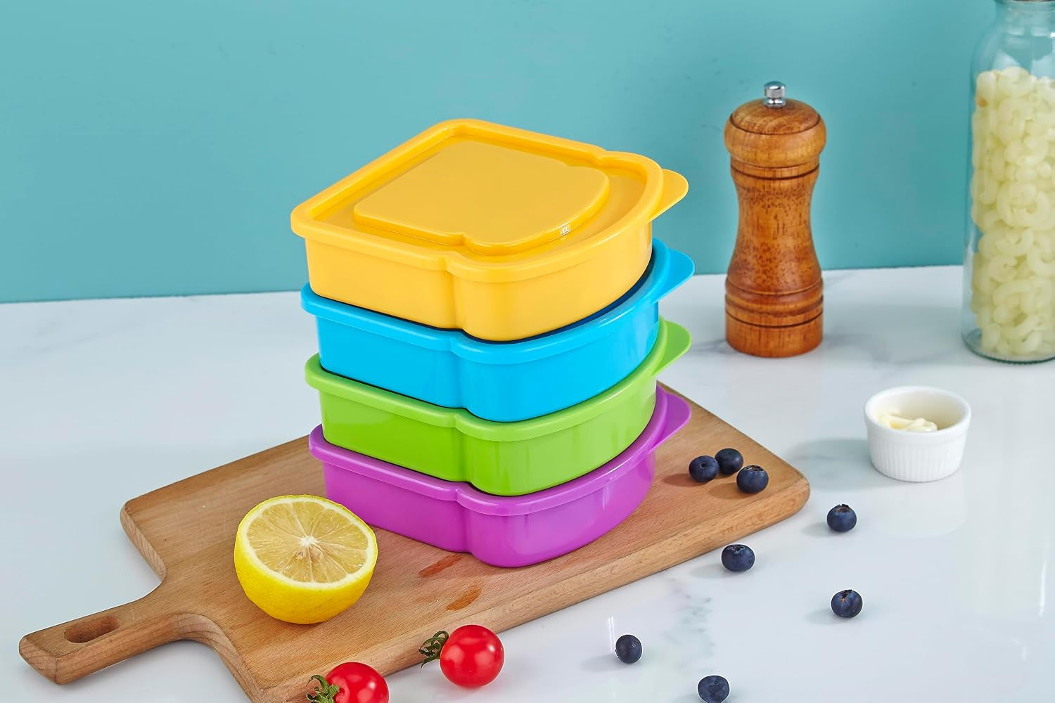 4-pack-fun-size-sandwich-containers-connected-lid-assures-top-bottom-always-make-it-home-reusable-bpa-free-plastic-sandwich-box-use-for-fruit-salad-lunch-box-snacks-and-food-storage