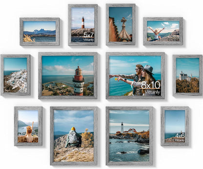12 Pack Picture Frames Collage Wall Decor, Grey1
