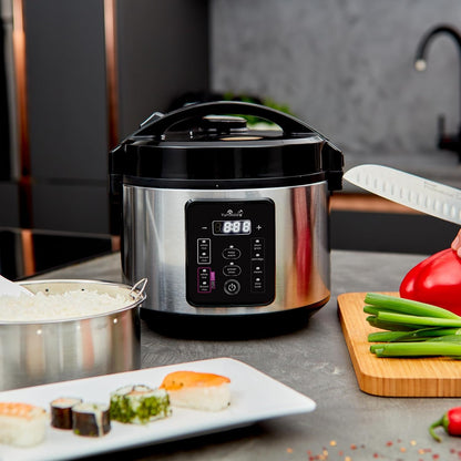 Kumo Yumcarb Rice Cooker with Ceramic Bowl and Advanced Fuzzy Logic, (5.5 Cups, 1 Litre), 5 Rice Cooking Functions, 3 Multicooker Functions, 110V US Power (Light Stainless Steel)9