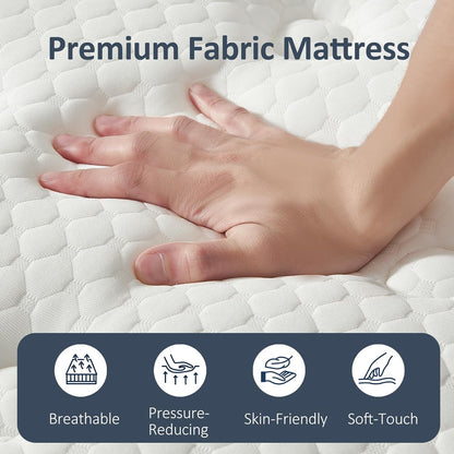 Queen Mattress, 12 Inch Queen Size Mattress in a Box, Pocket Spring6