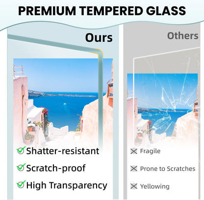 8.5X11 Wavy Picture Frame with Real Glass, Tabletop & Wall Mount3
