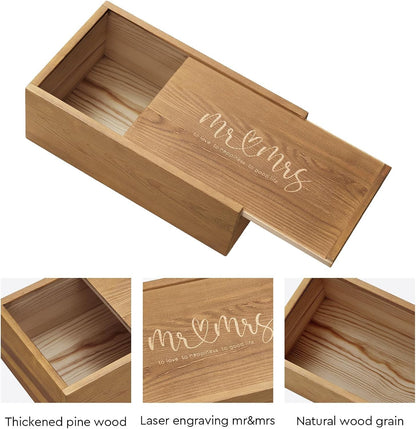 BRIDAL Mr and Mrs Champagne Flutes Set of 2, Engagement Gifts for Couple | Bridal Shower Gifts for Bride to Be Women, Wedding Gift for Newlyweds 2026, Bride and Groom Toasting Glasses with Wooden Box7