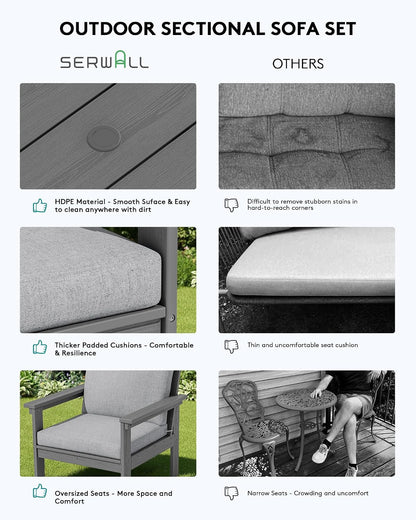 HDPE Outdoor Patio Furniture Set Outdoor Couch6