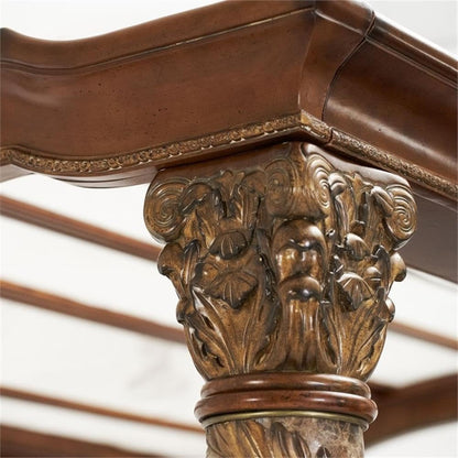 California King Wood Canopy Bed in Classic Chestnut5