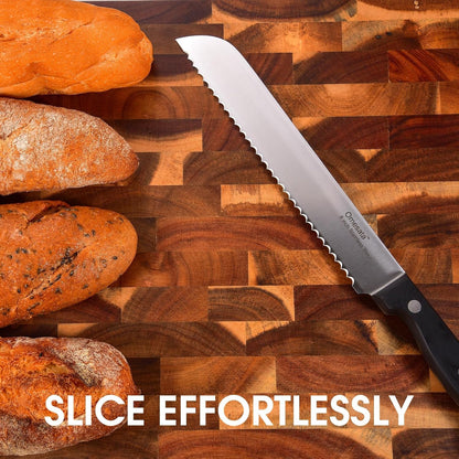 Bread Knife, Serrated Bread Knives for Homemade Bread Sourdough | 8 Inch Blade Razor Sharp, Wavy Edge from Professional Stainless Steel4