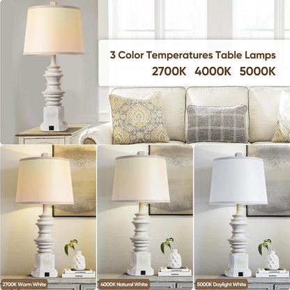 Table Lamps for Nightstand Set of 2, White Bedside Lamp for Bedroom2