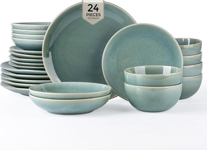 Dinnerware Sets for 4, 12 Pieces Ceramic Plates and Bowls Set1