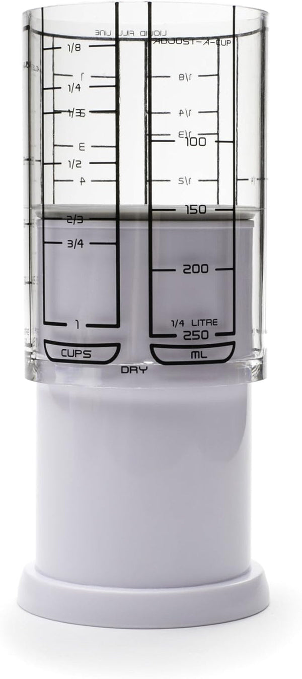 1 Cup Adjust-A-Cup, Plastic, White2