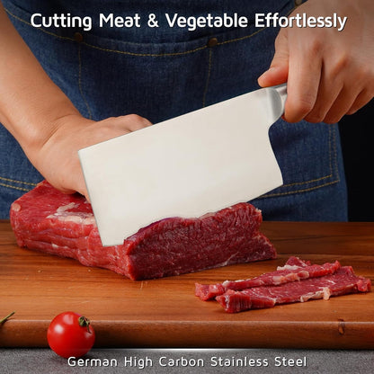 7 Inch Stainless Steel Meat Butcher Cleaver, Chinese Chef Knife5