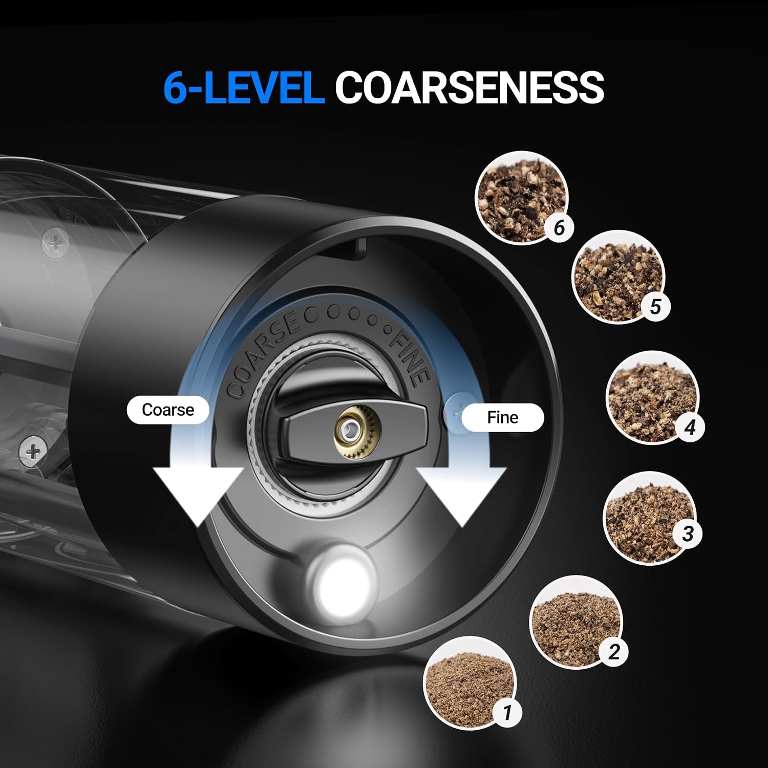 electric-salt-and-pepper-grinder-set-110ml-larger-rechargeable-automatic-salt-and-pepper-mill-grinder-with-6-adjustable-coarseness-electric-salt-and-pepper-shakers-led-2-packs-black