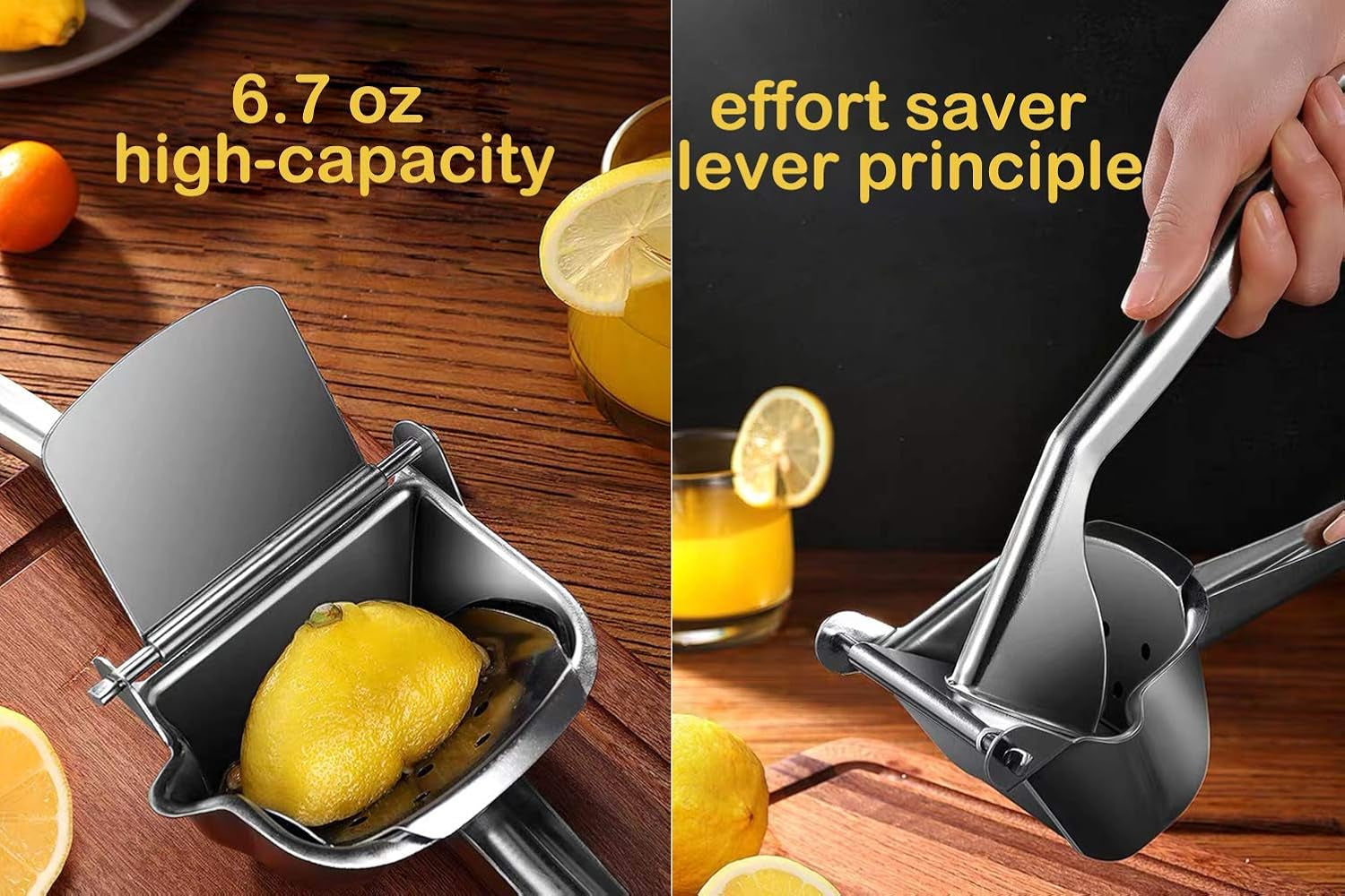 real-stainless-steel-lemon-squeezer-citrus-juicer-hand-press-heavy-duty-manual-squeeze-juice-extractor-maker-orange-lime-grapefruit-presser-bonus-50-pcs-filter-bags