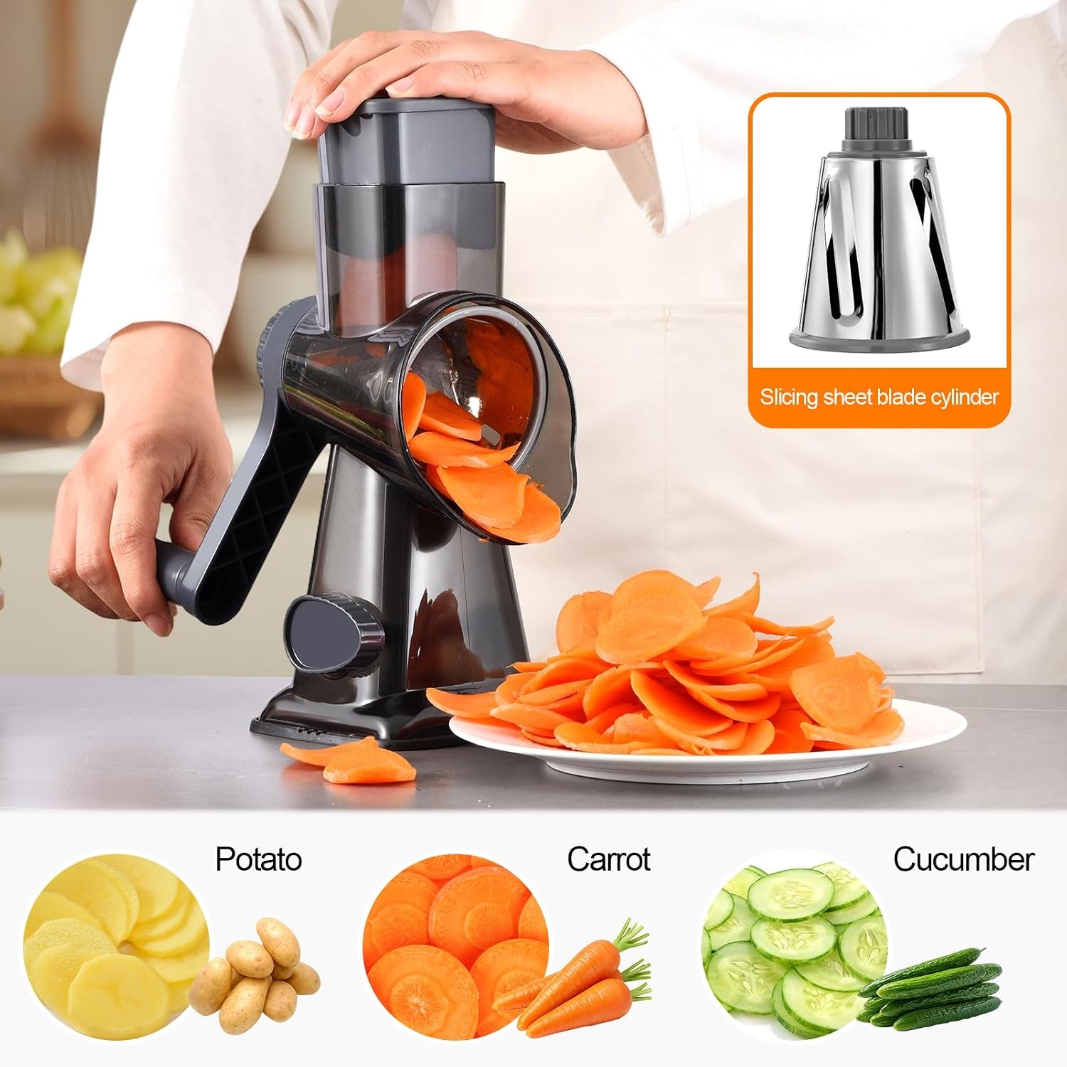 rotary-cheese-grater-manual-hand-crank-3-in-1-vegetable-shredde-finger-safe-design-stainless-steel-drums-suction-base-perfect-for-cheese-vegetables-nuts-chocolate-easy-to-clean