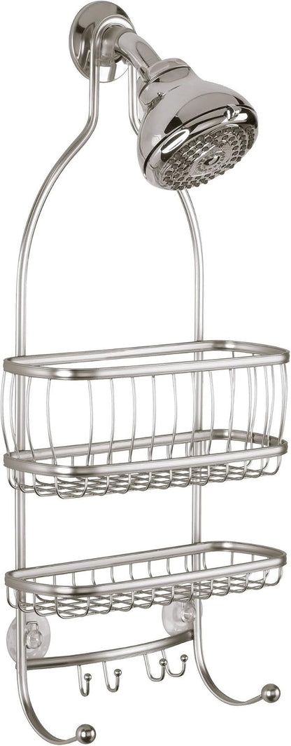 York Metal Wire Hanging Shower Caddy, Satin Silver5