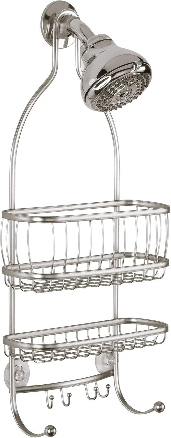 York Metal Wire Hanging Shower Caddy, Satin Silver5