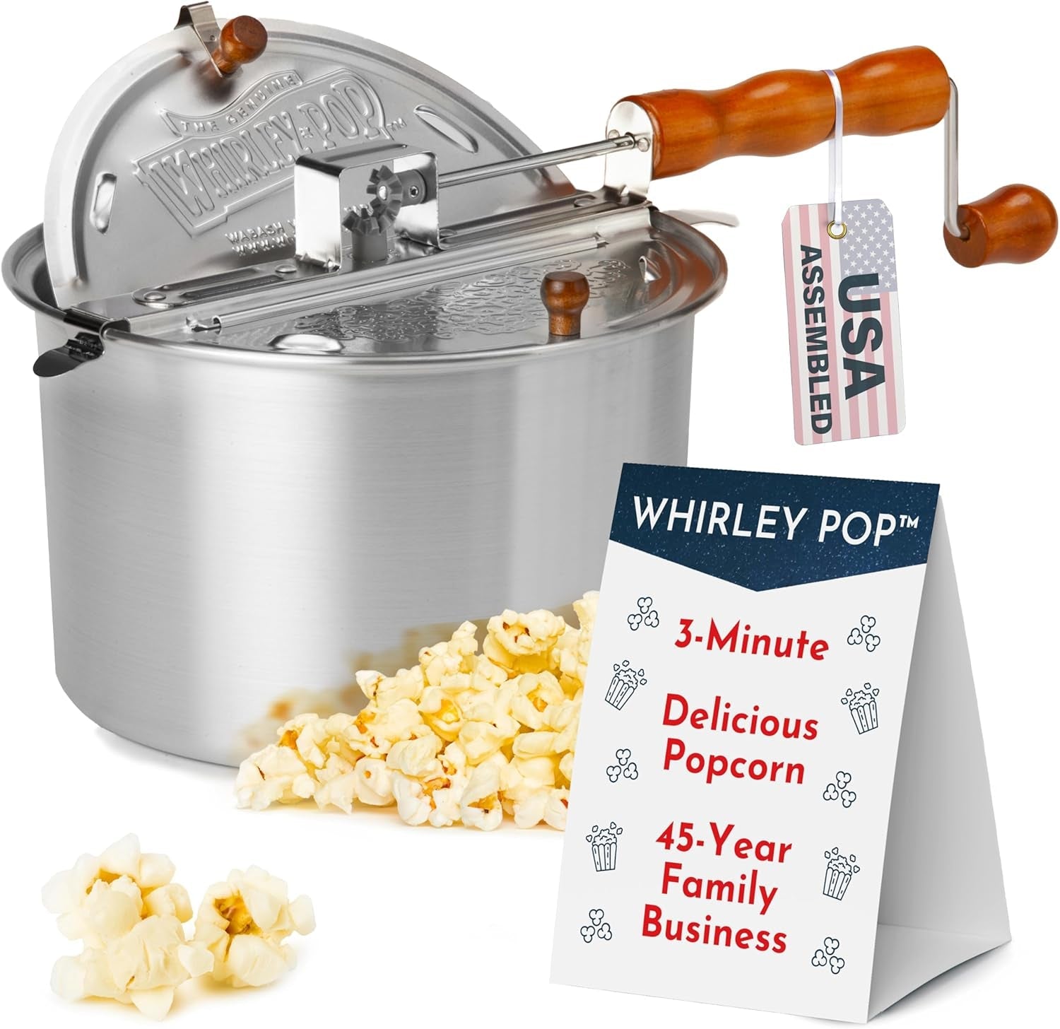 original-whirley-pop-popcorn-maker-gourmet-popcorn-popper-aluminum-pot-with-nylon-gears-3-minute-stove-top-popper-home-movie-night-silver