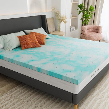 Memory Foam Mattress Topper Twin XL 3 Inch Gel Infused Soft Single XL Foam Mattress Pad College Dorm Extra Long XL Twin Bed Topper7
