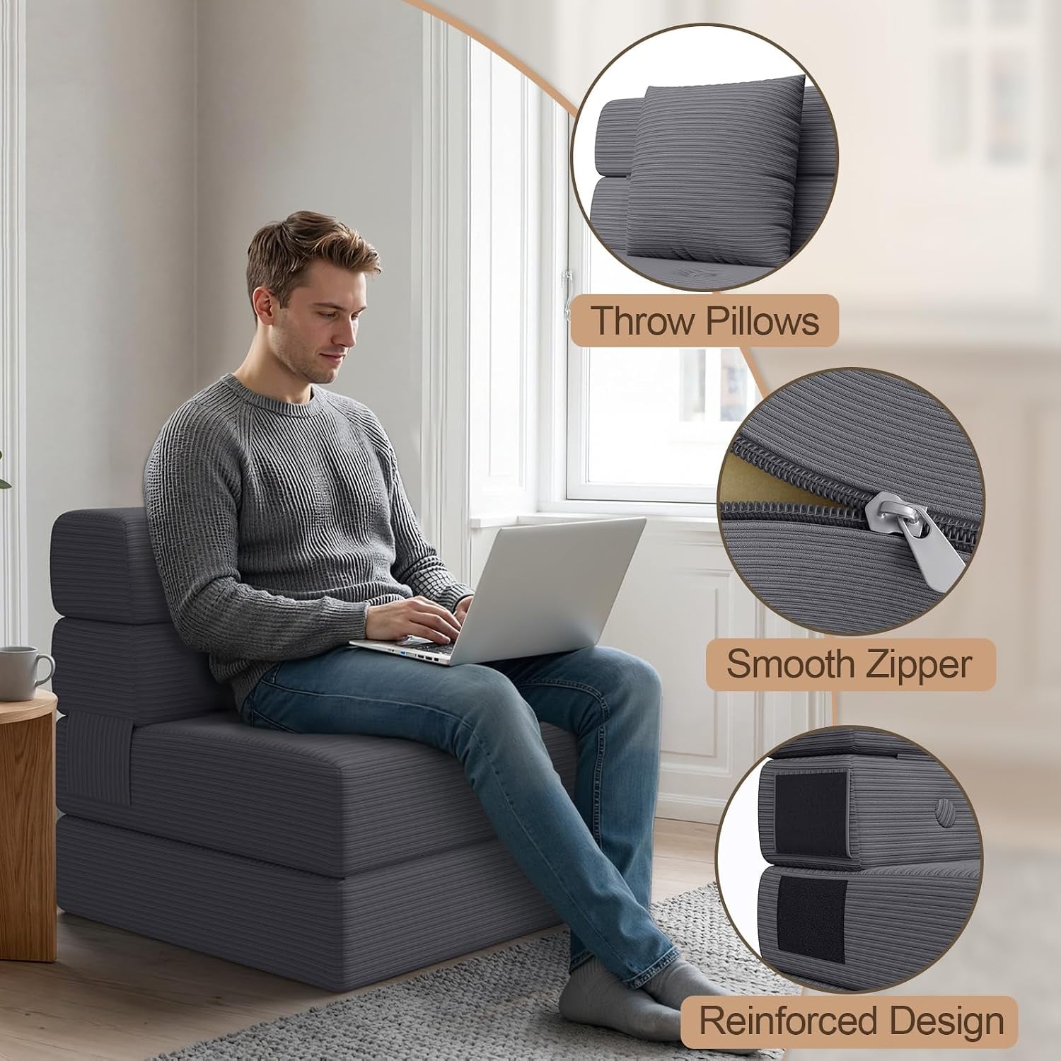 folding-sofa-bed-one-piece-high-density-foam-sleeper-chair-grey-single