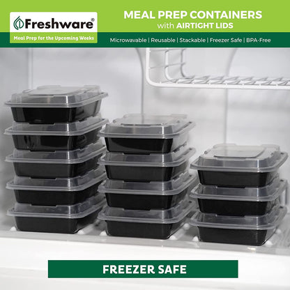 Meal Prep Containers [50 Pack] 1 Compartment Food Storage Containers with Lids, Bento Box, BPA Free, Stackable, Microwave/Dishwasher/Freezer Safe (16 Oz)8