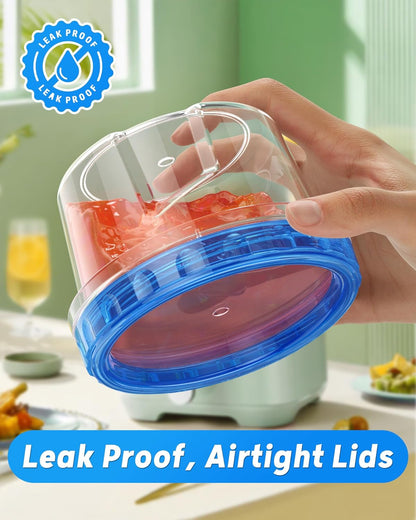 6 Pack-17Oz Freezer Storage Containers, Plastic Food Storage Containers with Twist Top Lids, BPA Free and Reusable Soup Containers with Lid, Microwave and Dishwasher Safe5