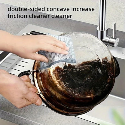 10Pcs Miracle Cleaning Cloth - Ultra-Durable Mesh Ultrafine Fiber Set - Easy for Dry and Wet Cleaning - Very Suitable for Tableware, Metal Surfaces, Etc.! No Scratches Kitchen Genius4