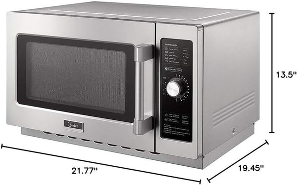 Equipment 1034N0A Countertop Commercial Microwave Oven with Dial, 1000W, Stainless Steel, 1.2 Cuft8