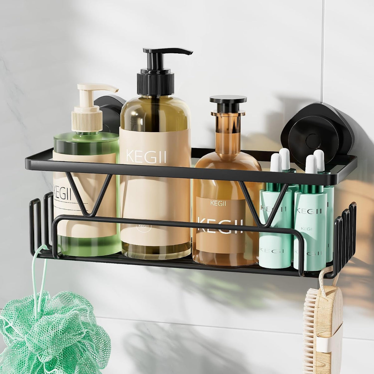 suction-cup-shower-caddy-with-hooks-no-drill-bathroom-organizer