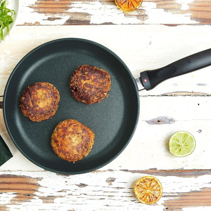 Frying Pans Nonstick with Lid, Features Ergonomic Handle, Nonstick Diamond Coated Aluminum Skillets and Oven Safe Frying Pans with Lids, Cover Included, 9.5 Inch5