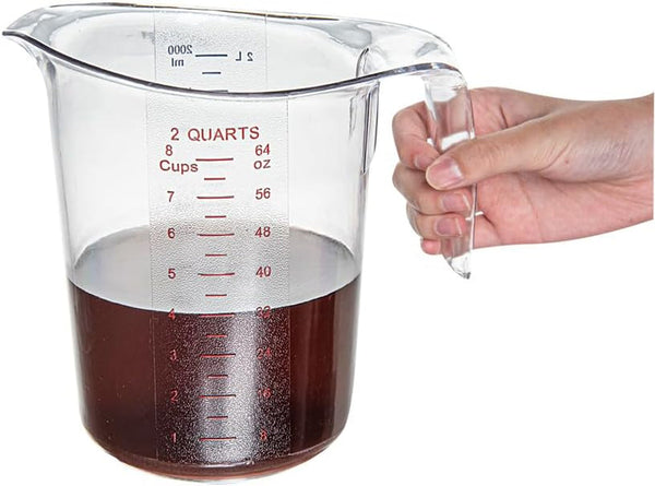 Plastic Measuring Cup - Chef 101 Measuring Jug with Dual Unit Markings, Dishwasher Safe - Clear Measuring Cup for Kitchen, Restaurants9
