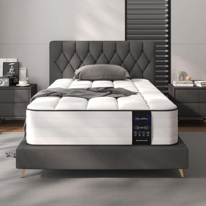 10 Inch Twin Hybrid Mattress, Pocket Spring Medium in Box1