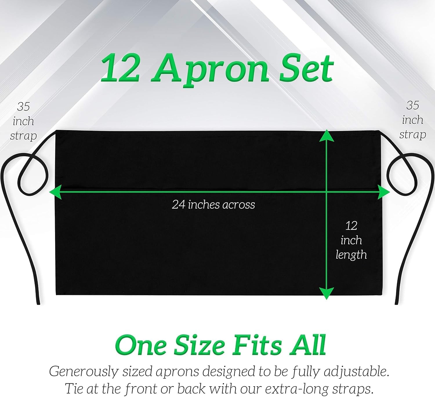 server-aprons-with-3-pockets-waist-apron-waitress-apron-for-women-and-man-water-resistant-with-long-waist-strap-reinforced-seams-half-apron-12-pack-black