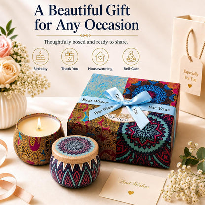 Scented Candles Gift Set for Women, 4 Pack Soy Wax Candles for Home Scented4